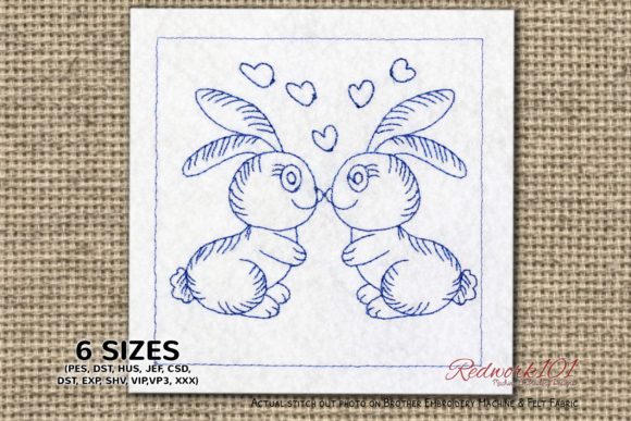Easter Bunny Couple Machine Embroidery Review