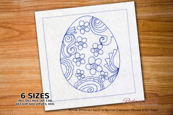 Review: Easter Egg Floral Redwork for Business Merch
