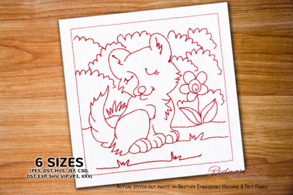 Review: Fluffy Cat in Garden Redwork