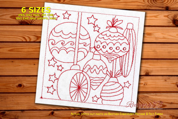 Review: Hanging Christmas Balls Redwork for Fairs