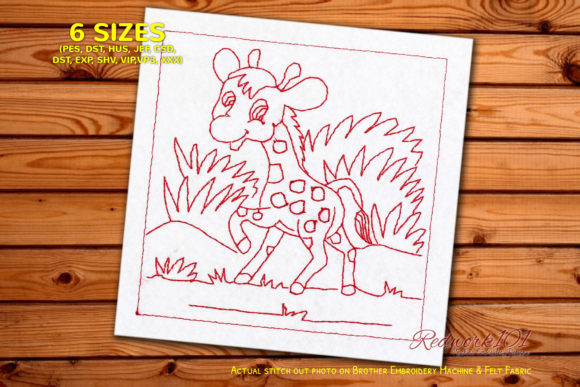 Review: Happy Giraffe in the Jungle Redwork