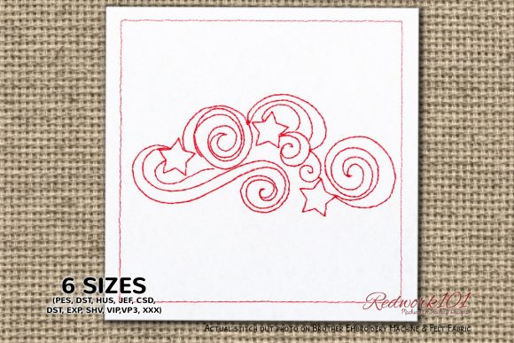 Swirls Stars Redwork: A Designer’s Review